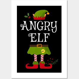 Angry Elf Shirt , Family Matching Group Christmas Shirt, Matching T Shirt for Family, Family Reunion Shirts Posters and Art
